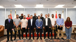وزير الرياضة يستقبل بعثة الرياضيين العائدين من ليبيا بمقر الوزارة بالعاصمة الإدارية