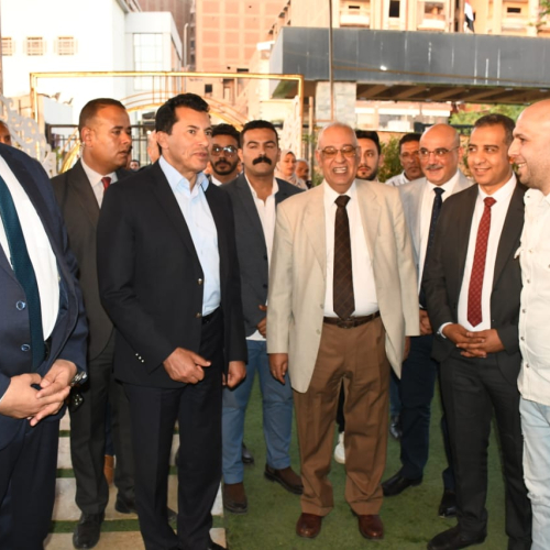 وزير الرياضة ومحافظ القليوبية يفتتحان عدداً من المشروعات الجديدة بمركز التنمية الشبابية والرياضية بشبرا الخيمة