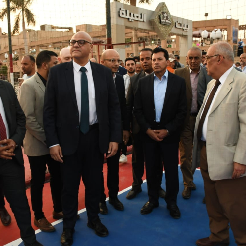 وزير الرياضة ومحافظ القليوبية يفتتحان عدداً من المشروعات الجديدة بمركز التنمية الشبابية والرياضية بشبرا الخيمة