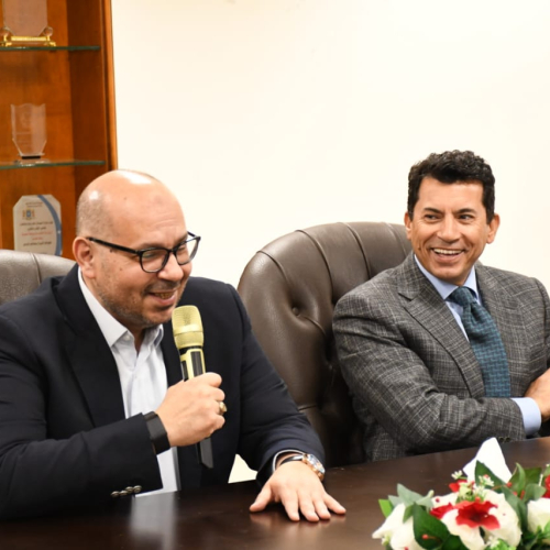 وزير الشباب والرياضة ورئيس اللجنة الاولمبية يكرم أبطال منتخبات الكاراتيه بعد التتويج في بطولات العالم والدوري العالمي