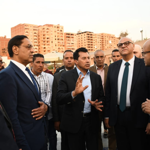 وزير الرياضة ومحافظ القليوبية يفتتحان عدداً من المشروعات الجديدة بمركز التنمية الشبابية والرياضية بشبرا الخيمة