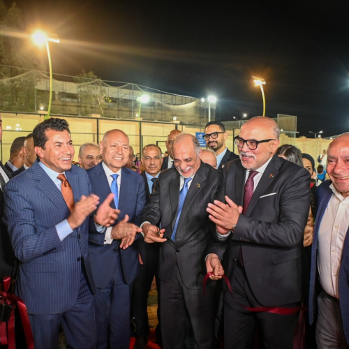 وزير الرياضة ومحافظ القاهرة ورئيس نادي الزهور  يفتتحون 9 ملاعب بفرع مدينة نصر