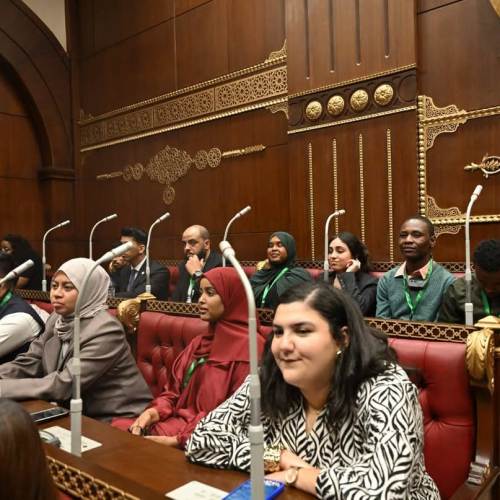 وزير الشباب يشهد الجلسة الحوارية بمجلس الشيوخ للمشاركين بمنحة ناصر للقيادة الدولية في نسختها الخامسة