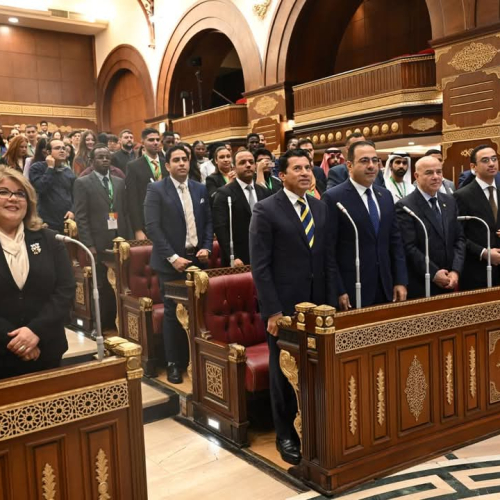 وزير الشباب يشهد الجلسة الحوارية بمجلس الشيوخ للمشاركين بمنحة ناصر للقيادة الدولية في نسختها الخامسة