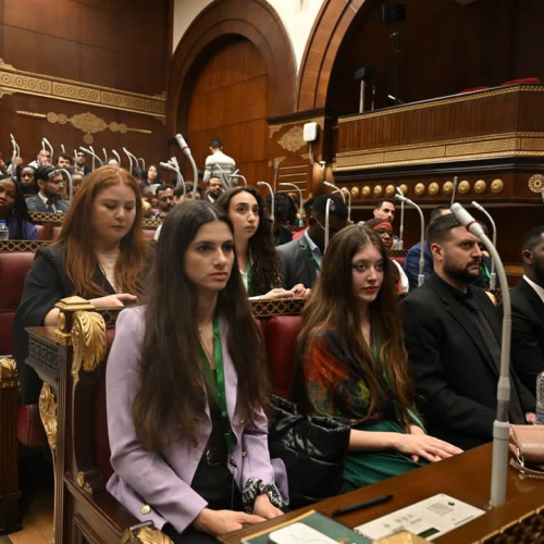 وزير الشباب يشهد الجلسة الحوارية بمجلس الشيوخ للمشاركين بمنحة ناصر للقيادة الدولية في نسختها الخامسة