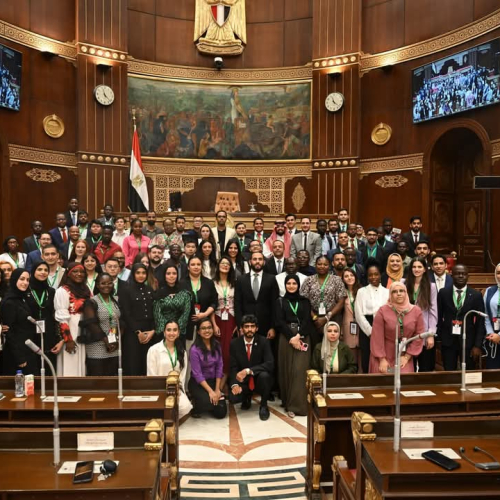 وزير الشباب يشهد الجلسة الحوارية بمجلس الشيوخ للمشاركين بمنحة ناصر للقيادة الدولية في نسختها الخامسة