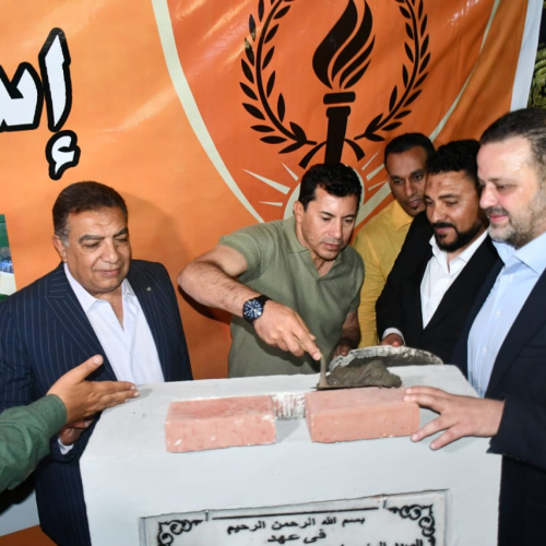 وزير الشباب والرياضة ومحافظ الدقهلية يفتتحان منشآت نادي المنصورة الجديد بجمصة