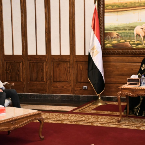البابا تواضروس الثاني يستقبل وفود منحة ناصر للقيادة الدولية العامة في زيارتهم للكاتدرائية المرقسية بالعباسية