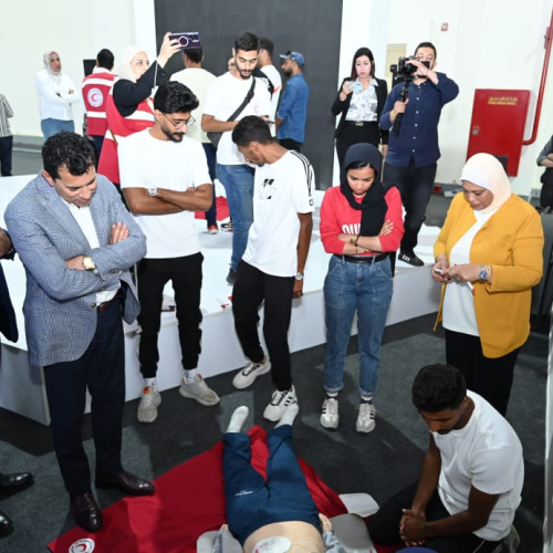 وزير الشباب والرياضة يشهد فعاليات اليوم الثاني من التدريب العملي لمبادرة "بإيدينا ننقذ حياة" للتوعية بالموت القلبي المفاجئ