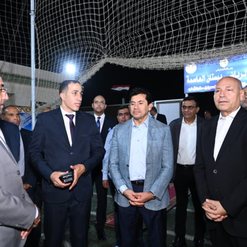 وزير الشباب  ومحافظ القاهرة يفتتحان عدداً من المجمعات الرياضية المتطورة بنظام حق الانتفاع في مناطق الأندلس والبستان وزهرة العاصمة