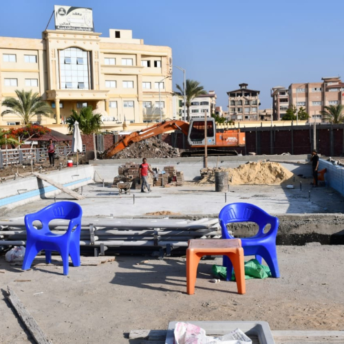 وزير الشباب والرياضة ومحافظ دمياط يتفقدان الأعمال الإنشائية والملاعب بنادي المستقبل بدمياط الجديدة
