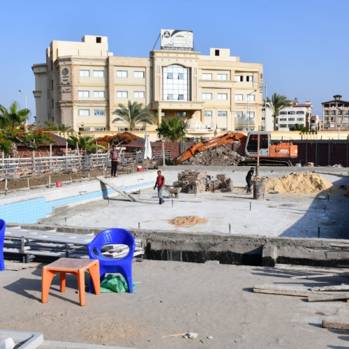 وزير الشباب والرياضة ومحافظ دمياط يتفقدان الأعمال الإنشائية والملاعب بنادي المستقبل بدمياط الجديدة
