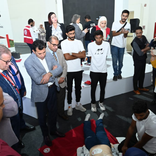 وزير الشباب والرياضة يشهد فعاليات اليوم الثاني من التدريب العملي لمبادرة "بإيدينا ننقذ حياة" للتوعية بالموت القلبي المفاجئ