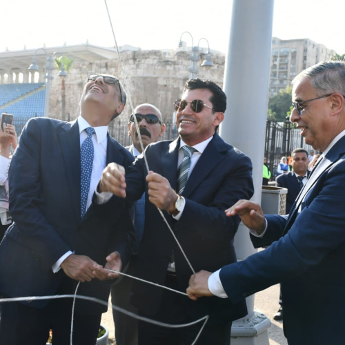 وزير الشباب والرياضة ومحافظ الإسكندرية يشهدان انطلاق شعلة اليوم الرياضي العربي الأول وندوة ثقافية بمكتبة الإسكندرية