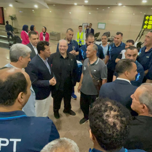 بالصور .. وزير الشباب والرياضة يستقبل أبطال منتخب الكرة الطائرة البارالمبي بعد التتويج ببطولة إفريقيا