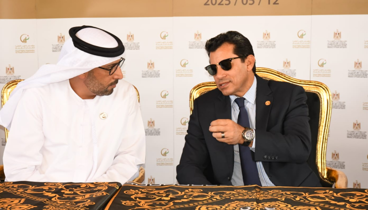 وزير الشباب والرياضة ومسؤولي مؤسسة زايد العليا لذوي الهمم... يشهدون انطلاق قافلة زايد الخيرية وتوقيع بروتوكول تعاون بين الطرفين