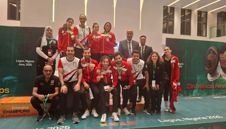 وزير الشباب والرياضة يهنئ أبطال مصر بعد حصد 6 ميداليات في اليوم الأول لبطولة أفريقيا للسلاح بنيجيريا