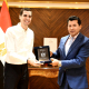 وزير الرياضة يستقبل بطل مصر في الاسكواش علي فرج