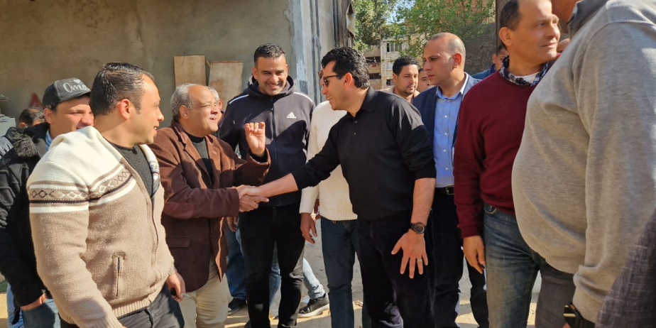 وزير الشباب يتفقد أعمال التطوير بمركز شباب الشرابية تمهيداً لافتتاحه الفترة المقبلة