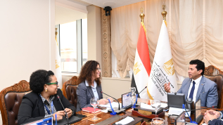 وزير الشباب والرياضة يلتقي بممثلي مكتب الأمم المتحدة