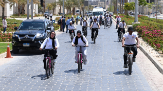 وزير الشباب والرياضة يطلق شارة بدء ماراثون دراجات جامعة 6 أكتوبر بالعاصمة الإدارية الجديدة