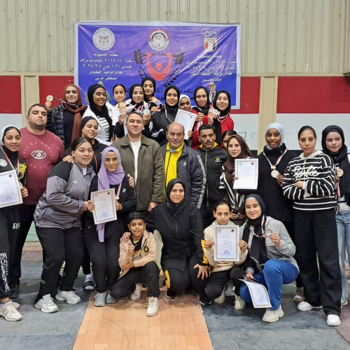 61 ميدالية متنوعة للمشروع القومي للموهبة والبطل الأولمبي في بطولة الجمهورية لرفع الأثقال