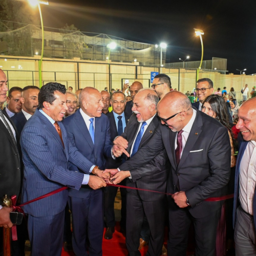 وزير الرياضة ومحافظ القاهرة ورئيس نادي الزهور  يفتتحون 9 ملاعب بفرع مدينة نصر