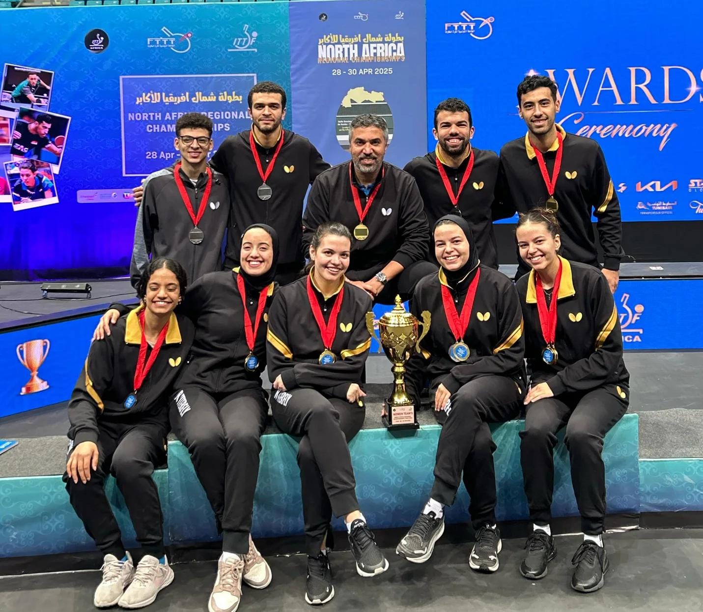 مصر تحصد 8 ميداليات ببطولة شمال أفريقيا لتنس الطاولة بتونس