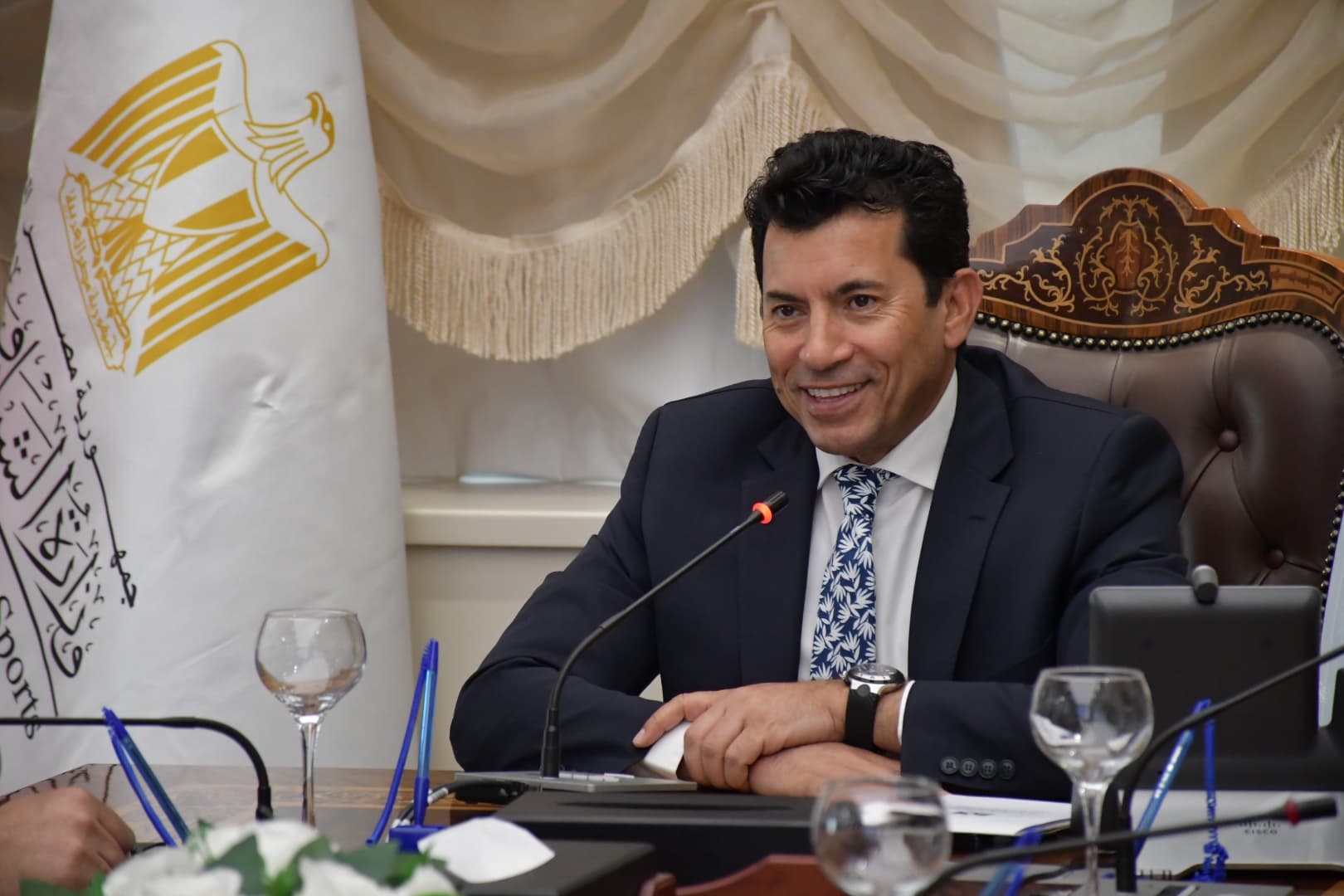 وزير الشباب يهنئ رئيس ونائبة رئيس الوكالة الدولية لمكافحة المنشطات بمناسبة إعادة انتخابهما