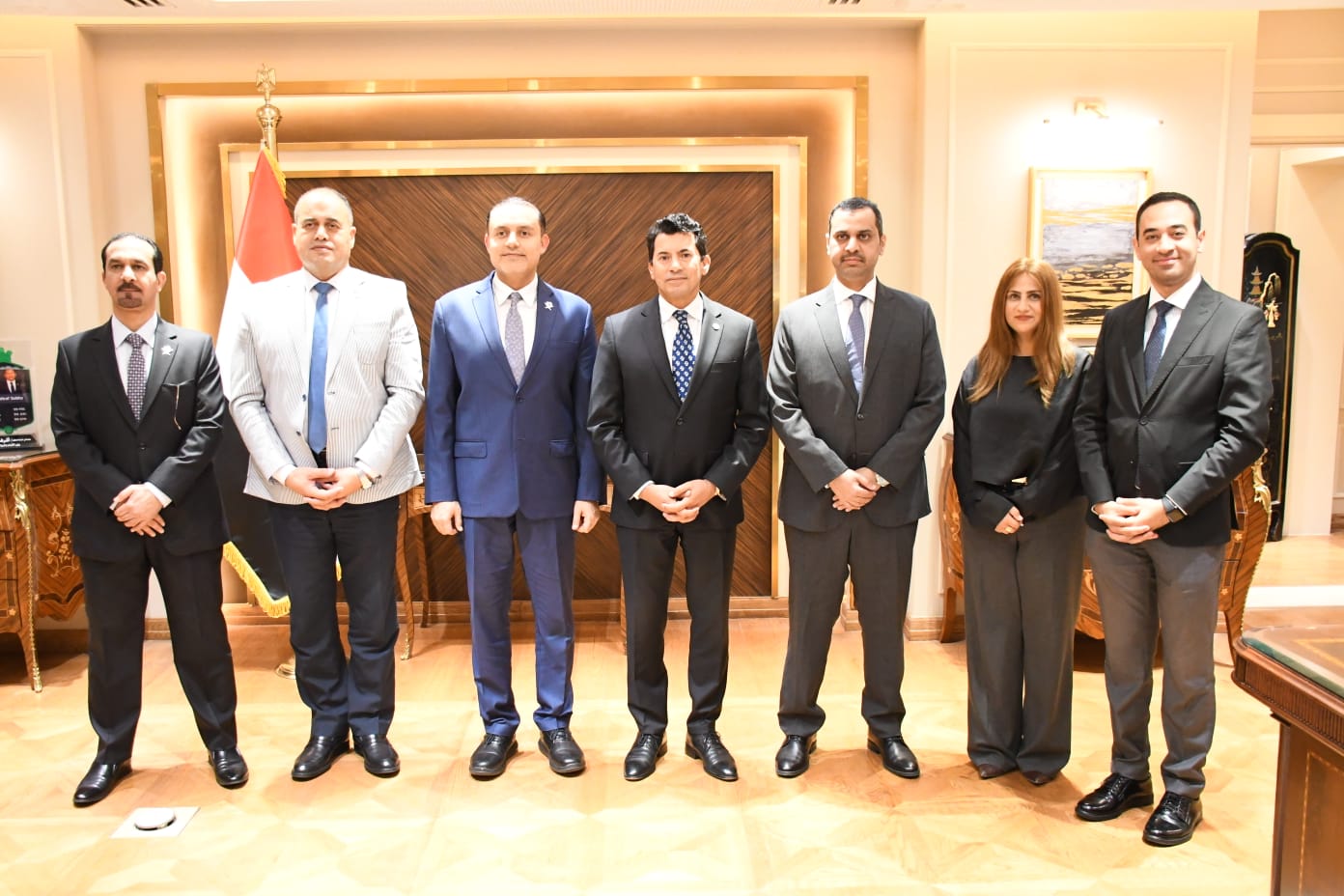 وزير الشباب والرياضة يستقبل السفير القطري بالقاهرة