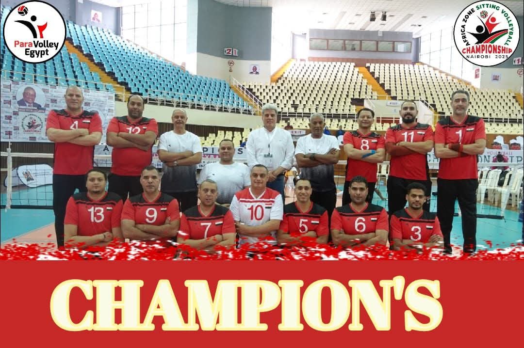 منتخب الطائرة البارالمبي يحصد ذهبية البطولة الأفريقية في كينيا بالفوز على رواندا