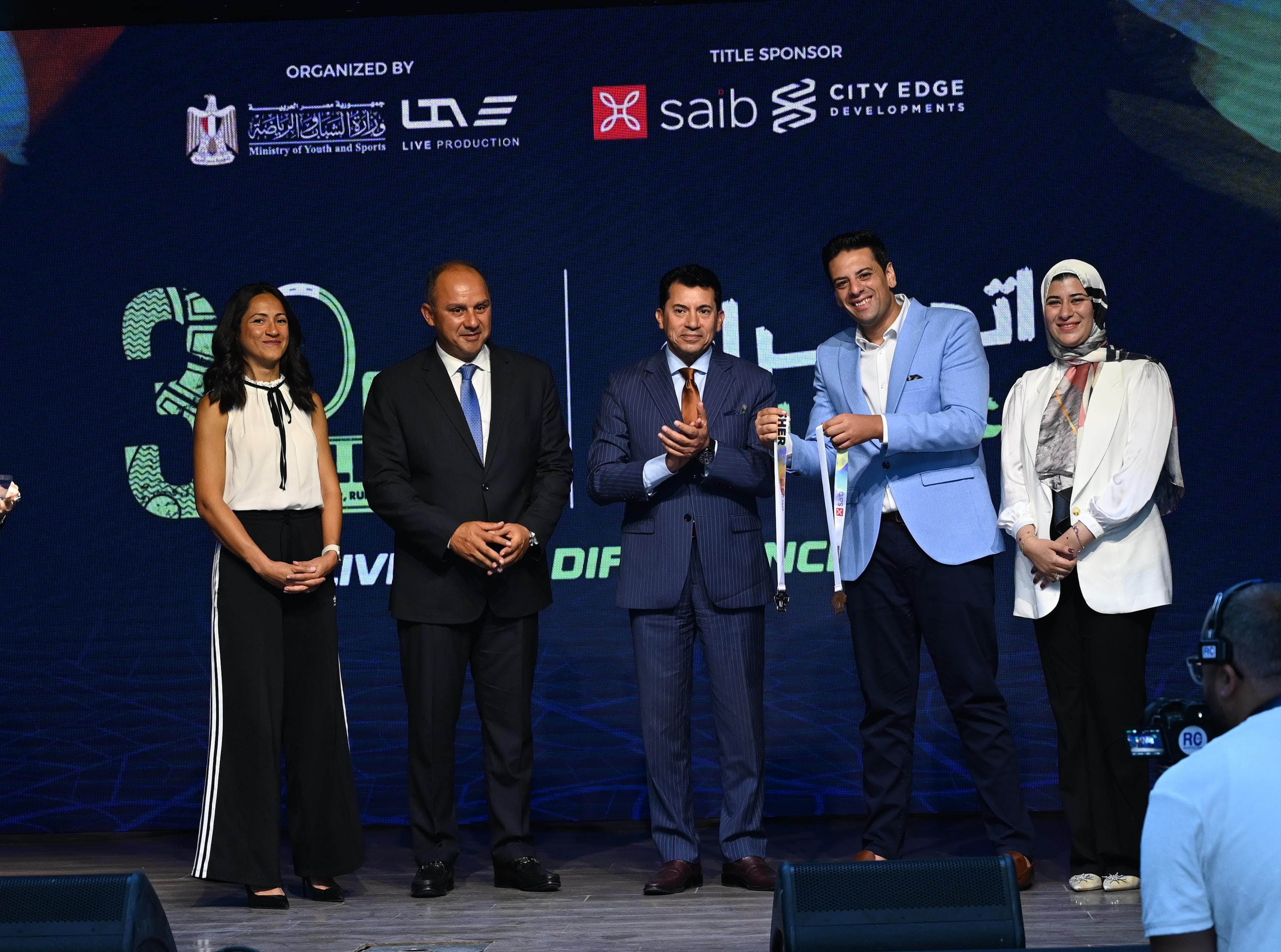 وزير الشباب والرياضة يشهد وقائع المؤتمر الصحفي للإعلان عن النسخة الرابعة من مشروع "30 يوم تحدي" وماراثون العلمين
